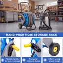 BBTO Vacuum Hose Reel Cart with Wheels, 33 FT Hose Storage for 32mm Vacuums