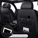 IKABEVEM Seat Covers Fit for Tacoma:2005-2023 - Front Car Seat Covers Compatible with Toyota Tacoma - Truck Pickup Double/Crew Cab SR SR5 TRD Sport TRD Off-Road PreRunner Trims (2PCS Front,Black)
