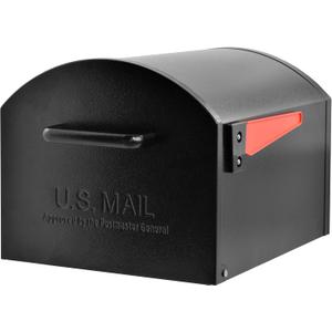 Mail Boss Orca XL Extra Large Steel Mailbox USPS Approved T4 Rural Mailbox Heavy-Duty Galvanized Steel, Powder-Coated, Non-Locking Design Model #7306, Black