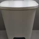 Glad Kitchen Trash Can 20 Gallon | Large Plastic Waste Bin with Odor Protection of Lid | Hands Free with Step On Foot Pedal and Garbage Bag Rings, 20 Gallon, White