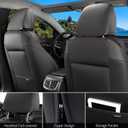 Huidasource 2016-2025 Malibu Seat Covers Front & Rear Fullset, Full Coverage Custom Fit Seat Cover for Chevy Malibu L, LS, LT, Premier 2016-2025, Breathable Malibu Seat Protector(Full Set/Black&Red)