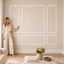 Pre-Cut Wall Molding Kit: Ready to Assemble Paintable Wainscotin  12 Panels