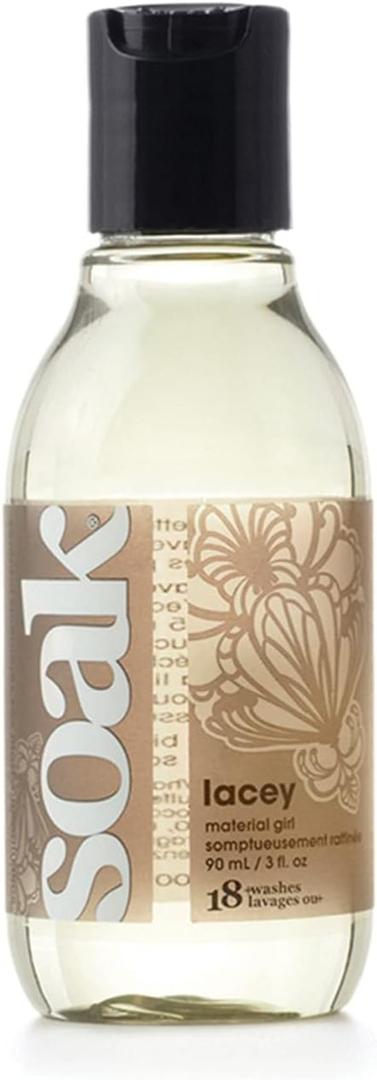 Soak Laundry Soap  No Rinse, Plant Derived Hand Wash Detergent - 90 ml / 3 fl. oz, (Lacey)