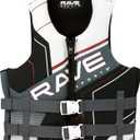 RAVE Sports Adult Neoprene Life Vest PFD, USCG Approved Type III PFD, (Black, XXL)
