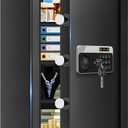 5.2 Cuft Large Floor Safe, Heavy Duty Fire Proof Safes for Home Use with Digital Keypad, Removable Shelves and Alarm System, Anti-theft Home Safe for Documents Money