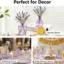 RUCKAE Purple Flower Vase in Bulk 22 Glass Bud Vases Vintage Small Vases for Centerpiece Table Wedding Decorations Home Decor Party (Purple 22 Pack)