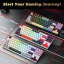 Redragon K552P Mechanical Gaming Keyboard TKL with 18 Backlight Modes, Hot-Swappable Red Switches, 87-Key Compact Ergonomic Design, N-Key Rollover & Software Programmable Macro - RGB, Black