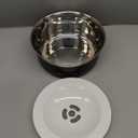 Gardner Pet Dog Bowls 1 Gallon (3.85L) Stainless Steel No Spill Water Bowl, Slow Water Feeder Metal Dog Bowls, Spill Proof Water Dispenser for Large Dogs, Promotes Healthy Hydration(Black)