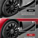 All-in-one Wheel Rim Protector for Tesla Model Y Wheel - Strips for Curb Rash Prevention - Protector Easy to Install (Gunpowder, 21'' Model Y-5pcs)