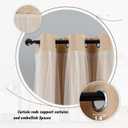 Anytime Home Curtains Blackout and Sheer Layered Solid Window Curtain Panel Pair with Grommet Top, 52Wx72L,Beige