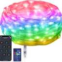 RGB Smart IC String Lights Indoor 16FT/5M [APP & Remote Control], 50 LEDs Multicolor Fairy Lights, USB Powered & IP65 Waterproof, Music/Voice Sync, Fairy String Lights for Christmas, Party