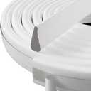 Weather Stripping Door Seal Strip, 196 * 2 inch Wedge-Shape Window Foam Seal Strip, Soundproofing, Winter Insulation Tape Strip for Frame, Noise Blocker, Door Gap Filler for Exterior (White)