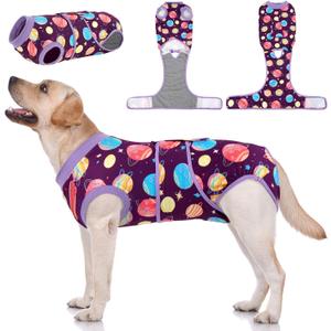Kuoser Dog Surgery Suit Female Spay, Dog Recovery Suit Male Neuter, Pet Clothes Onesie for Surgery Anti Licking Abdominal Wounds Puppy Surgical Recovery Bodysuit Shirt, Substitute E-Collar & Cone