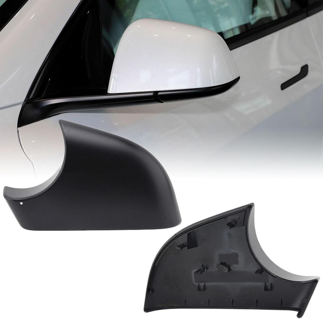 Mirror Bottom Cover Compatible With Tesla Model Y 2018-2024 Left Driver Side Rearview Mirrors Lower Base Cover Cap Trim (Black)