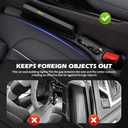 YGDMD 2PCS Car Gap Filler with Storage Slots,Upgrade Version Car Seat Gap Filler Organizer for Keys and Phone Holder,Multi-Purpose No Drop Seat Guard Avoid Items Droping (Black)