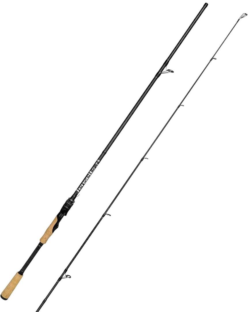 Jenseits Fishing Rods, Carbon Fiber Spinning & Casting Poles, Saltwater Resistant Guides, 7'-Portable 2-Piece & Telescopic Designs, Cork/EVA Grip for Bass Trout Inshore & Surf, 7'0"-Medium Heavy-XFast-2PC