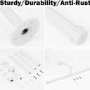 Industrial Pipe Clothes Rack Floating DIY Wall Mounted, Heavy Duty Rustic Vintage Clothing Rod, Metal Garment Bar Space-Saving Hanging for Bedroom, Bathroom and Laundry Room (White 20 inch)