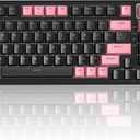 MageGee SKY98 Wireless Gasket Mechanical Gaming Keyboard, 96% Hot Swappable RGB Custom Creamy Keyboard with 5-Layer Sound Padding, BT/2.4G/USB-C, NKRO for Win/Mac (Pink & Black, Blue Whale Switch)