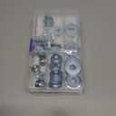 2 x Tanstic 46Pcs Round Knurled Thumb Nuts Conector Lock Adjusting Nuts M3 M4 M5 M6 M8 M10 Female Threaded Thin Type with Nickel Plated