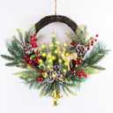 21" Pre-Lit ChristmasChristmas Wreath Decorations Wreath for Home Wall Window