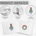 2 x Chinoiserie Christmas Bow Tree Kitchen Towels and Dishcloths Set of 2, Red Bow Hand Towels, Preppy Christmas Wreath Drying Cloth Hand Towels Tea Towels for Bathroom Kitchen, 1624 Inches