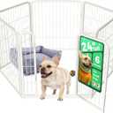 FXW Homeplus Unleashed Indoor Dog Playpen - Stress-Free and Safe Play, Heavy Duty 24 Inch 6 Panels Dog Pen for Puppy and Small Dogs, WhitePatented