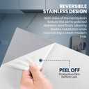 CALPALMY 30"x18" Metal Backsplash Panel for Stove Reversible Metal Stove Backsplash Sheet with Pre-Drilled Holes, Easy-to-Clean Splatter Guard for Kitchen Walls, Includes Mounting Screws
