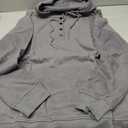 Dokotoo Womens 2025 Hoodies Button Collar Drawstring Hooded Pullover Sweatshirt Casual Long Sleeve Tops Shirts Size 1X