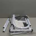 Bed Rails for Elderly Adults Seniors Adjustable Height Foldable Safety Rail with 400 Lbs Capacity Non-Slip Handle, Night Light, Fall Prevention Grab Bar for King Queen Full Twin Beds White