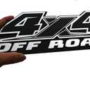 1Pc 4X4 Off Road Emblems Decal Stickers Auto Decoration Accessories 3D Badge Replacemen for F-150 F-250 F-350 Tacoma Tundra Ram Silverado Truck Pickup (Chrome)