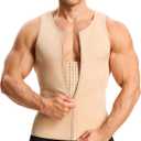 Nebility Mens Shapewear Fajas para Hombres Compression Shirt Men Body Shaper Tank Top Compression Undershirt Sleeveless Vest, Large