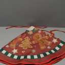 Christmas Tree Skirt 36 Inches, Gingerbread Man Pencil Tree Skirt, Winter Xmas Tree Mat Decorations for Home Party Holiday Decorations