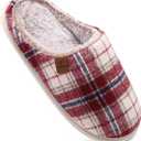 Heart and Heritage Christmas Plaid Slippers Size M 9-10 Mens Plaid Red
