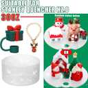 2 x Mity rain Christmas Cup Accessories for Stanley Cup 30oz 40oz,Including Boot, Silicone Straw Topper Cover Cap, Lid Charms for H2.0 Tumbler (Gift Box 30 oz)