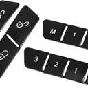 Set of 12 Car Seat Memory Door Lock Unlock Button Sticker Adjust Switch Button for Mercedes-Benz a Class 2013-2017 Interior Trim Accessory Black