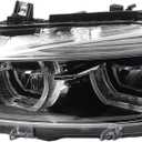 Dasbecan LED Headlamp Compatible With BMW F30 3 Series 2016-2019 Left Driver Side Headlight W/O AFS Type Replaces# 63117419629 8738715 63117419630 8738716