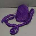 SFYANGXI Long Purple Cosplay Wig with Braid Ponytails - Halloween Cosplay Wigs for Adult Women & Costume Party