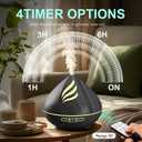 Essential Oil Scent Diffuser: 500ML Aroma Diffuser with Remote Control, Large Fragrance Aromatherapy Diffuser for Bedroom Home, Mist Humidifier with 14 Colors LED Lights and waterless Auto-Off, Black