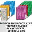 KIKIGO 2026 Fantasy Football Draft Board Kits 12 Team 20 Round 500+ Labels