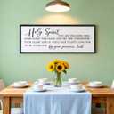 Foutcheou Christian Inspirational Wall Decor Holy Spirit You are Welcome Here Sign 32" x 12" Scripture Quote Faith-Inspired Bible Verse Prayer Space for Bedroom Living Room Wall Art (Black)