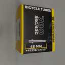 Ultraverse Bike Inner Tube for 700x23-25c, 700x28-32c, 700x35-43c 28 inch Bicycle Wheel Sizes with 48mm Presta Valve - Butyl Rubber Tubes for Road and Gravel Bikes - 2 Tubes, 2 tire levers Included