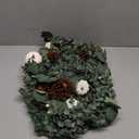 Winlyn Fall White Pumpkin Artificial Eucalyptus Garland with Pumpkins Pinecones Berries - Fall Decor, 5.9' L - Farmhouse Wedding Arch Backdrop, Thanksgiving Mantel, Table Runner, Centerpiece