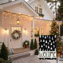 Artscope Welcome Christmas Tree Garden Flag 12x18 Inch Double Sided, Seasonal Outdoor Xmas Flag for Yard Farmhouse Holiday Decoration-Black