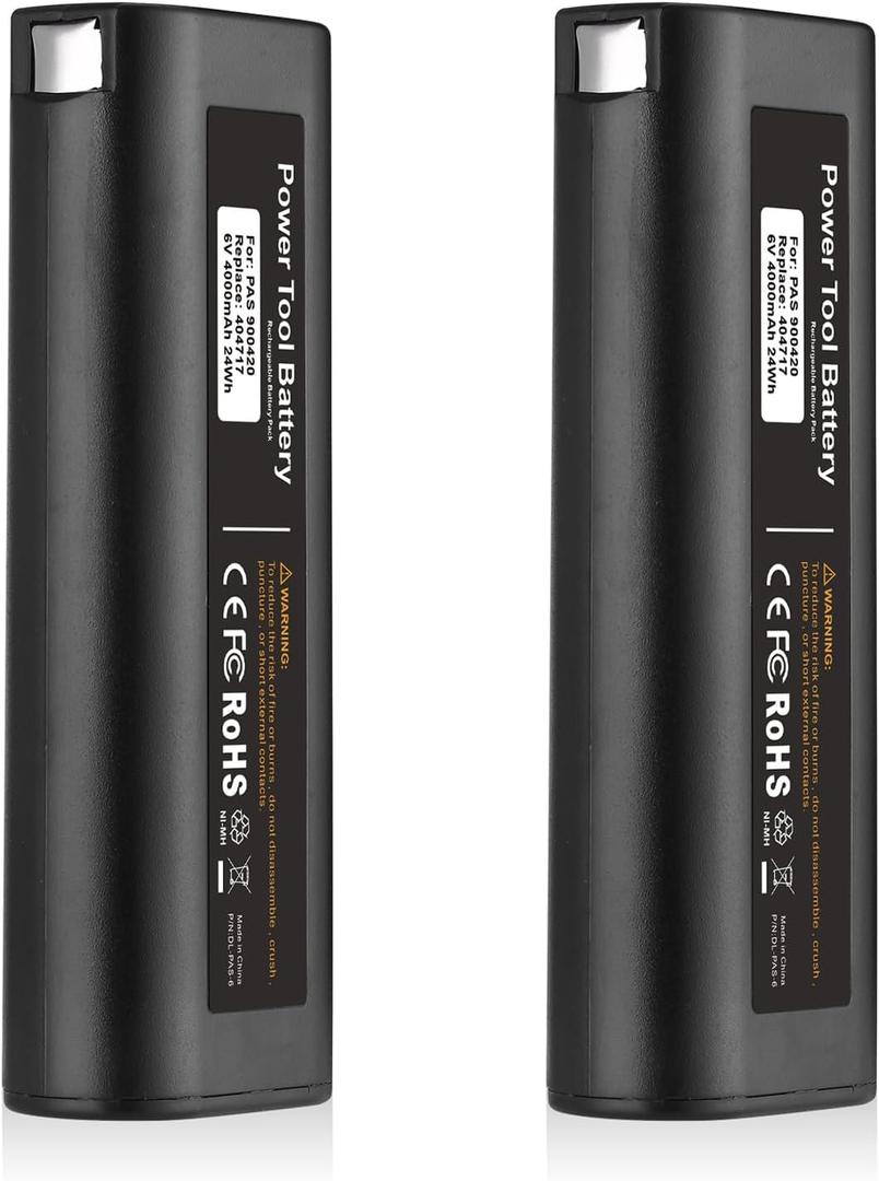 Powerextra 2 Pack 4000mAh 6V Battery Compatible with Paslode 404717 B20544E BCPAS-404717 404400 900400 900420 900600 901000 902000 B20720