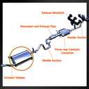 Stainless Steel Rear Exhaust Muffler Tail Pipe for 02-06 CR-V 2.4L CRV2