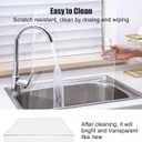 Acrylic Cutting Boards for Kitchen CounterClear Cutting Board for Countertop with Lip, Upgraded Thicker Non-Slip Transparent Acrylic Cutting Board for Countertop for Home (18 * 14in) (Large), 18"L x 12.6"W