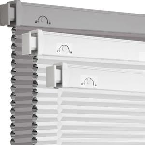 Grandekor No Tools No Drill Cordless Cellular Shades,34.5" W 64" H,Light Filtering Honeycomb Blinds for Indoor Windows,UV Protection Privacy No Drill Blinds for Home, Door, White