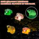 20pcs Luminous Mini Frogs, Resin Frog Figurines Glow in The Dark, Luminous Animals Statues for DIY Projects Gardens Landscapes Decoration- Muticolor
