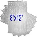 50Pack 8x12 INCH Bubble Out Bags Self-Seal Bubble Pouches for Moving, Shipping, and Storage, Wrap Cushioning Packaging Bag Double-Side Premium Sealing Bubble Out Pouch