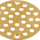 Moen 102763BG 4-Inch Screw-In Shower Strainer Drain Cover, Brushed Gold